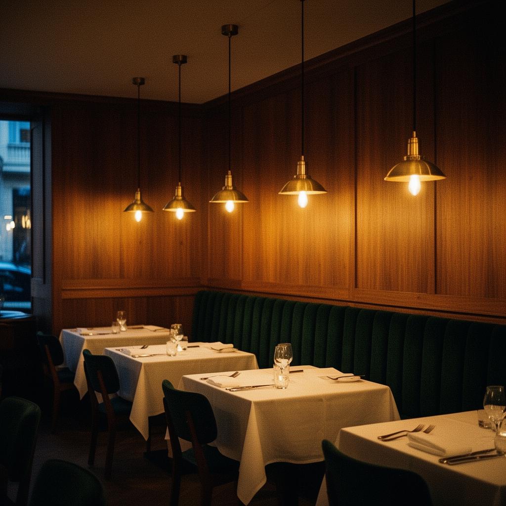 A warm, candlelit Stockholm dining room set for an evening